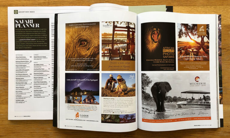 Advertising in Travel Africa Safari Planner | Travel Africa magazine